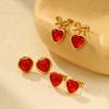 Stainless Steel Heart Earrings for Women, Dainty Gold Plated Small Stud Earrings, Waterproof Romantic Fashion Jewelry Gift