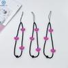 Korean Black Heart Phone Charm Straps Acrylic Beaded Cell Phone Chains Handy Wristlet String Lanyard Y2K Jewelry Accessories