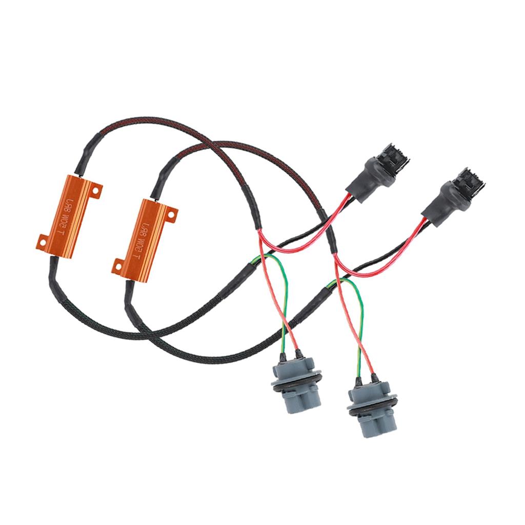 7440 T20 50W8RJ Hyper Flash Fix Hatasız Kablolama Adaptörleri LED Sinyal Lambaları İçin