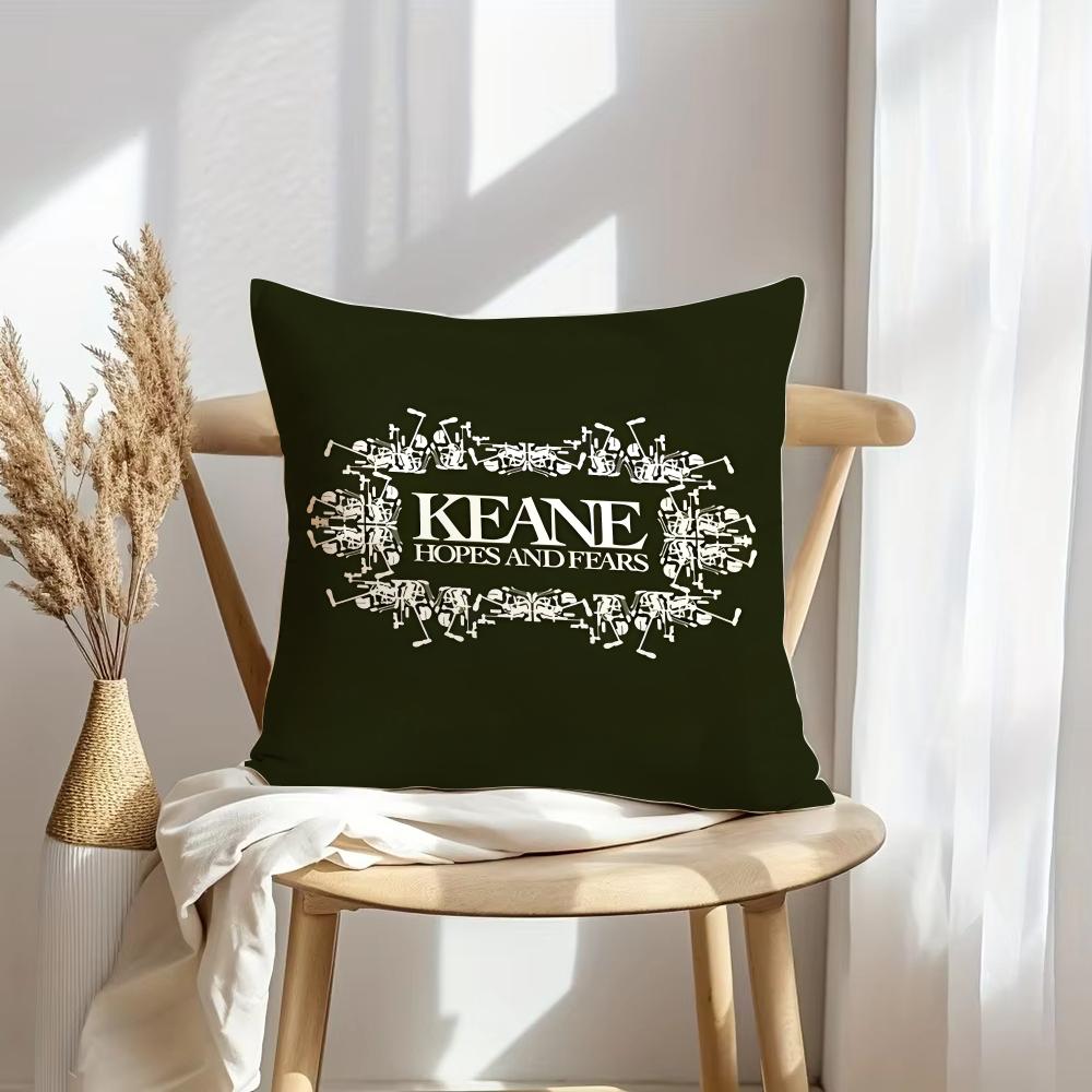 Band K-Keane Rock Cushion Cover Soft Plush Throw Pillow Cover | Double-Sided Decorative Cushion Case | Sofa Bedroom Home Decor