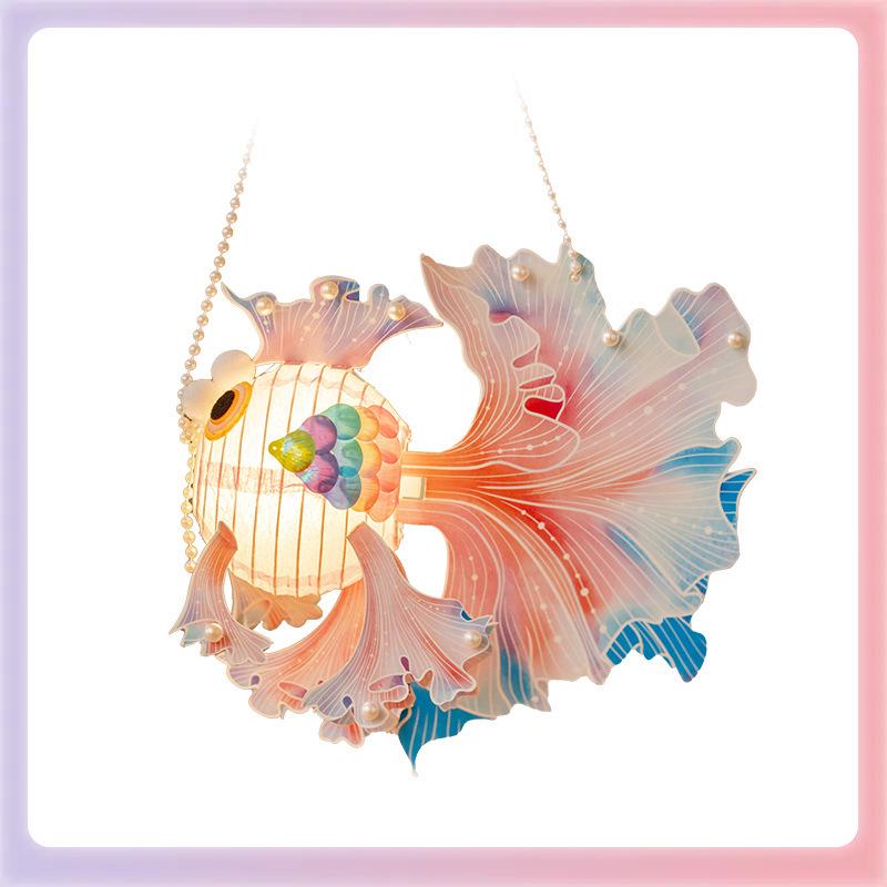 Koi and Goldfish Lantern Kit: Handmade DIY Ancient-Style Glowing Lanterns for Lantern & Mid-Autumn Festivals