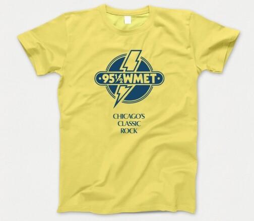 26 95.5 WMET T Shirt 939 Chicago s Classic Rock Music Radio Station 1980s Journey Unisex T-Shirt XXXL