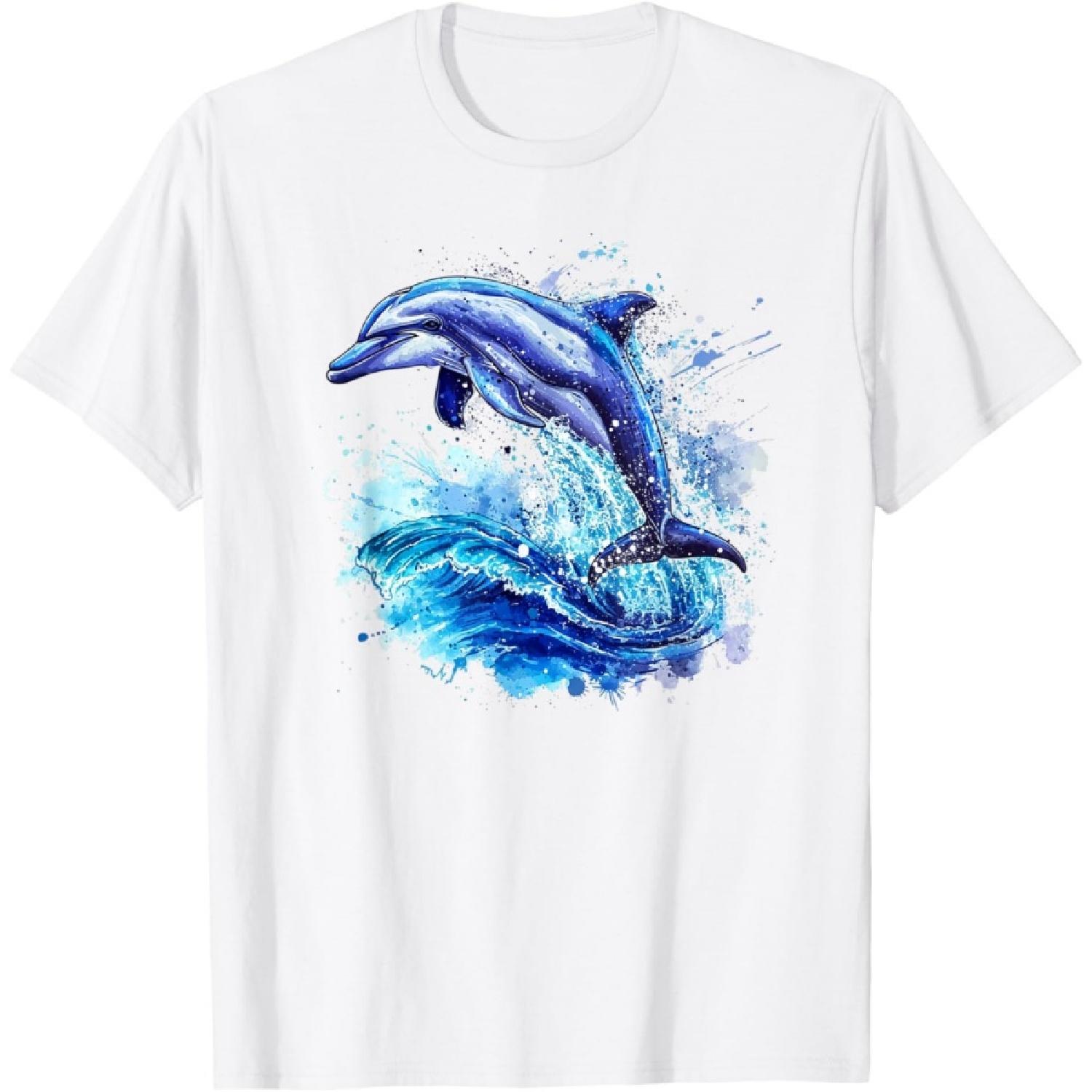 Underwater World with Dolphin T-Shirt S