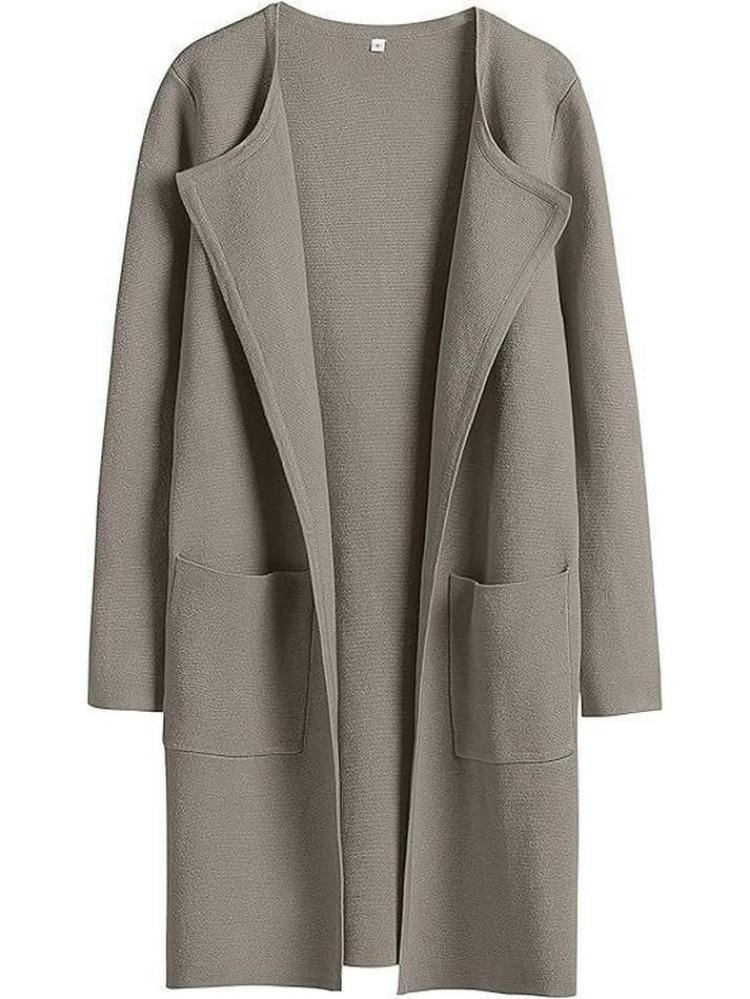 Women American Style Casual Lapel Coat Woolen European
