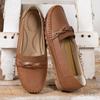 Large Size New Solid Color Bow Braided Flower Decoration for Women's Flat Loafers