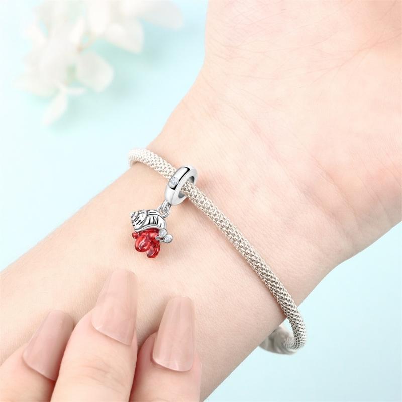 Handcrafted Marine Themed Silver Pendant Sea Animal Charm Jewelry Accessories for Bracelets and Necklaces