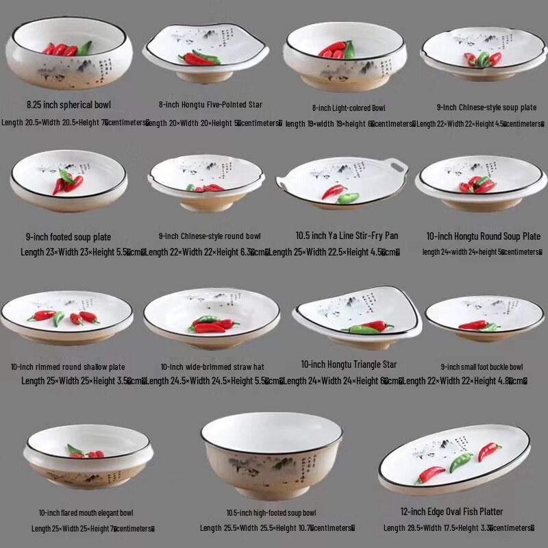 

Chinese Style Irregular Ceramic Dinner Plate