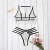 European and American sex underwear, sexy women's lace split underwear