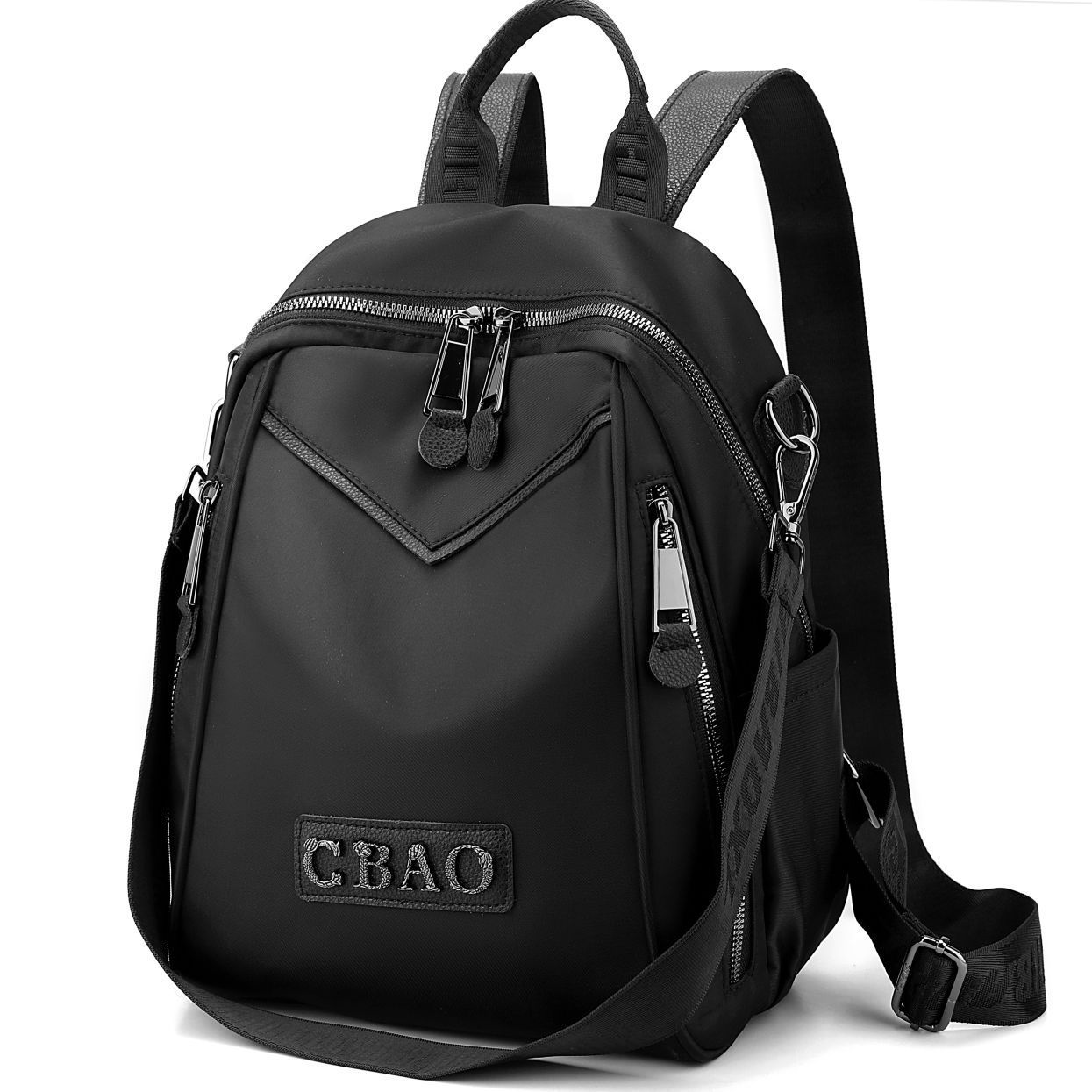 

Ретро женский новый рюкзак из ткани Оксфорд, женский легкий для поездок на работу, большой вместимости, простой маленький рюкзак, сумка через плечо чёрный