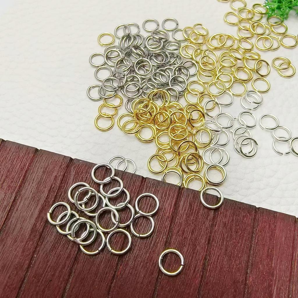 Copper-Plated 14K Gold Open Ring Beaded Jewelry Accessories