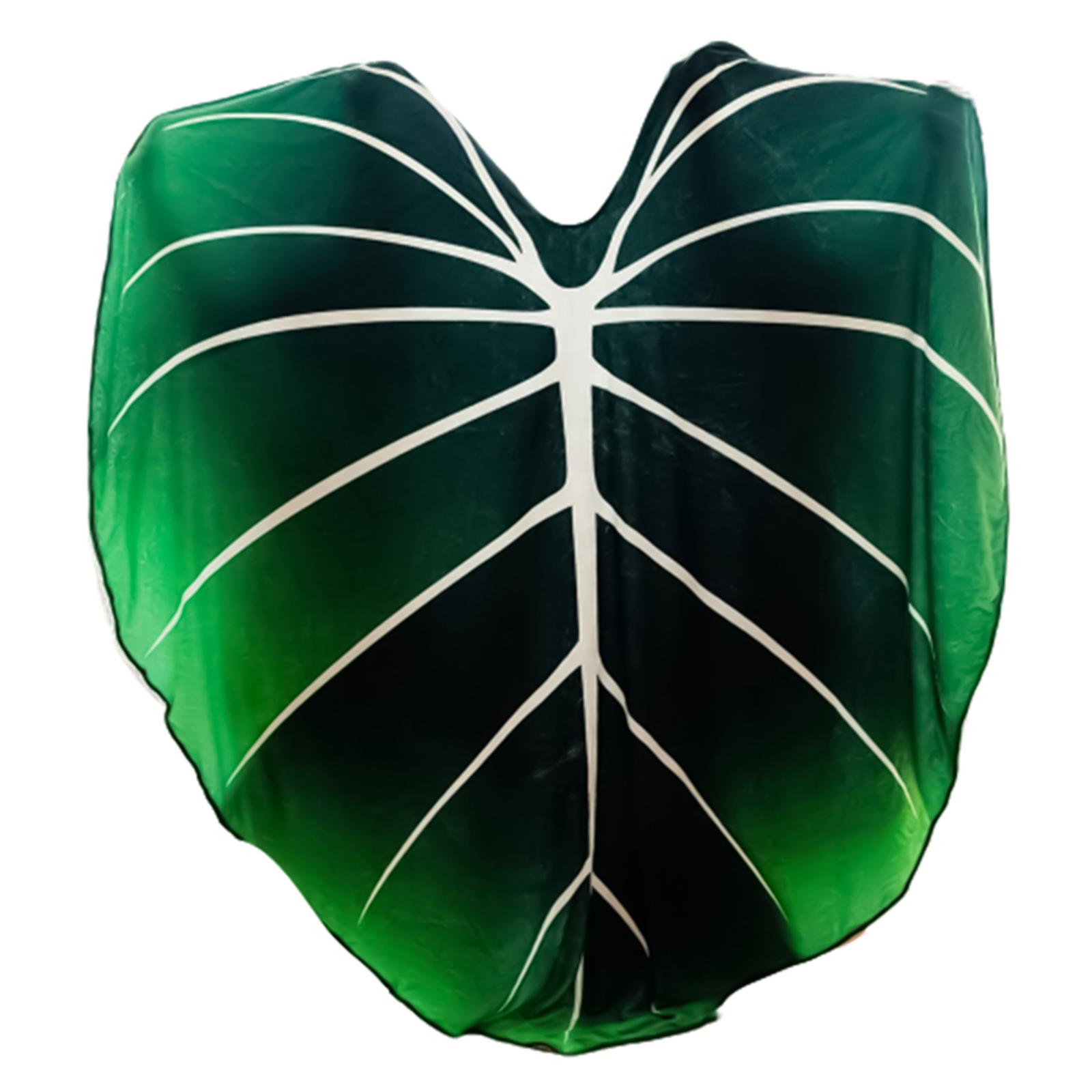 

Leaf Vein Shaped Fleece Blanket Green Leaf Pattern Funny Design Birthday Gift 1