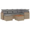 VidaXL Garden Lounge Set with Cushions 7 Pcs, Patio Sofas, Patio Furniture Set, Outdoor Furniture, Beige 3258587