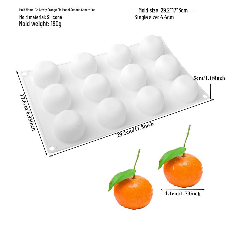 3D Frugt Mousse Silikone Kageforme: Pære, Æble, Ananas, Fersken, Durian, Hindbær.