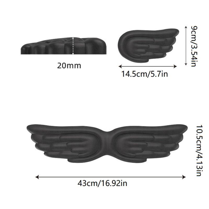 Engelsflügel-förmige Tastatur-Maus-Handgelenkauflage Flügel Memory-Schaum Anti-Rutsch-Silikon Ergonomische Handgelenkstütze Tischmatte Mauspads