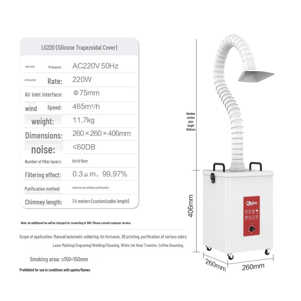 Laser Soldering Fume Purifier & Desktop Smoke Extractor Device