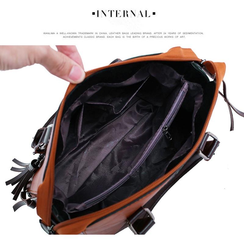 Leather Shoulder Messenger Bag Tote Bag Bolsa 4pcs/Set Women Composite Bag High Quality Ladies Handbag Female Set Bag