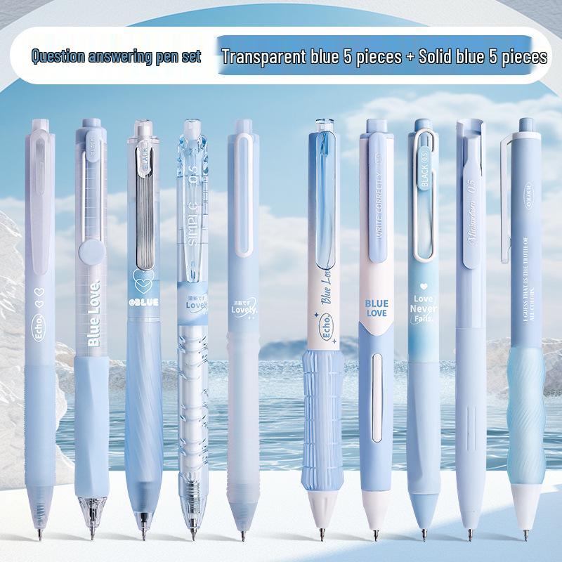 Sada gélových pier Fresh Push s rýchloschnúcim atramentom: Čierna, Biela, Študentské domáce úlohy a podpisové perá