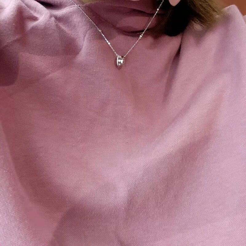 Designer Brand Sliding Necklace 925 Silver High Quality Zircon Fashion Japanese And Korean Net Red Same Jewelry Wholesale