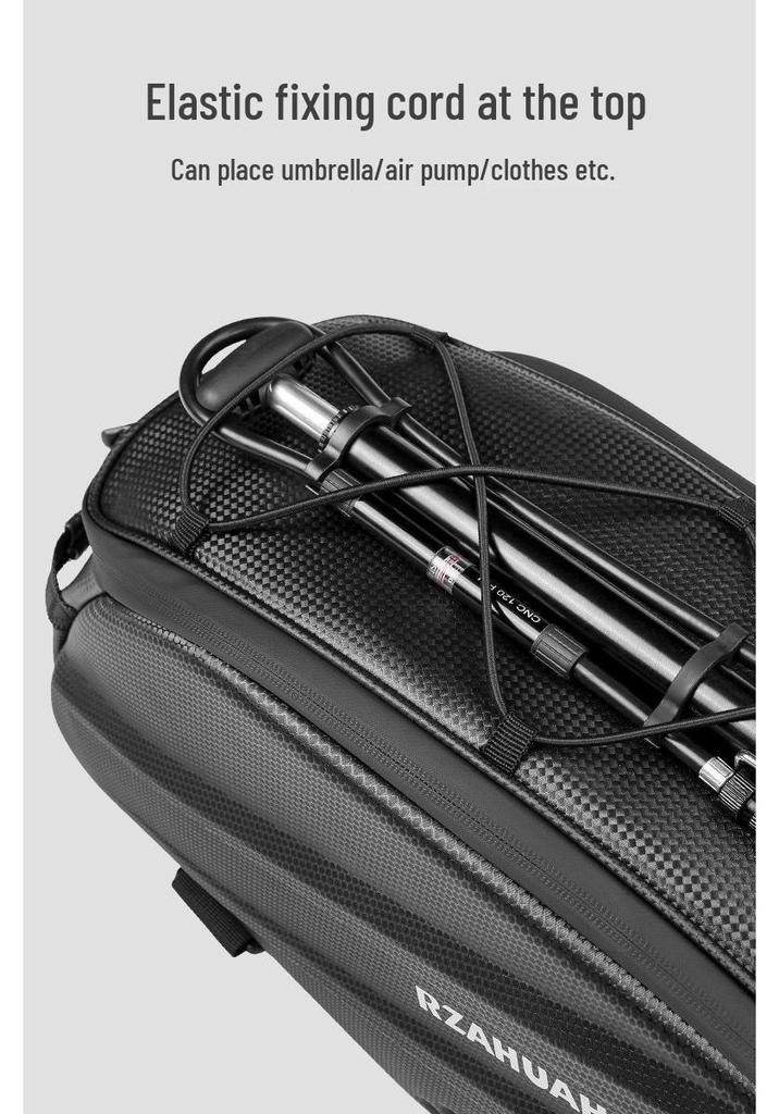Hard Shell Bicycle Rear Seat Storage Bag - Mountain Bike Tail Bag & Rear Rack Pannier
