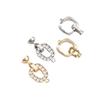 14K Gold-Filled Zirkon & Perle Geometrischer Quadratischer Verbinder für Handgefertigte Armbänder & Halsketten