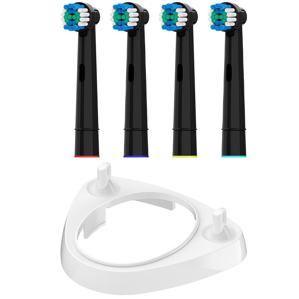 

Replacement Brush Heads with Toothbrush Head Holder Stand Compatible with Oral B Electric Toothbrushes, for 1000/2000/3000/4000