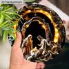 2D Flat Aluminium Nativity Christmas Sign - Holy Night Figurine Ornaments with Jesus - Aluminium Manger Sign - Ideal for Front Door, Wall, Porch