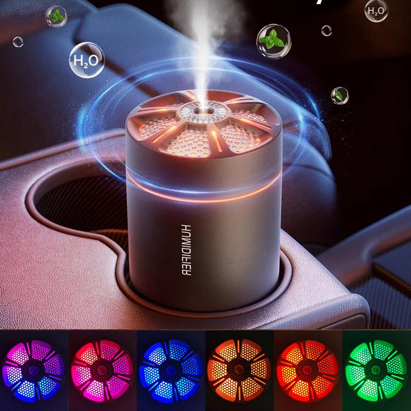 Mini zvlhčovač vzduchu do auta Čistič vzduchu do auta Osvěžovač vzduchu s LED světlem Pro auto Aroma Aromaterapeutický difuzér Příslušenství