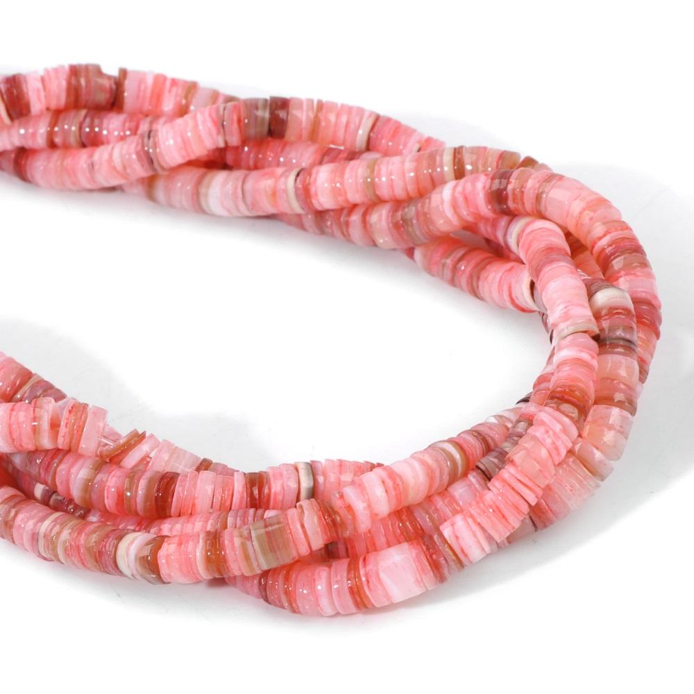 Colorful 4-6MM Natural Flat Shell Beads Heishi Pearl Charm Beads For Jewelry Making Bracelet Handmade Earring Necklace Accessory