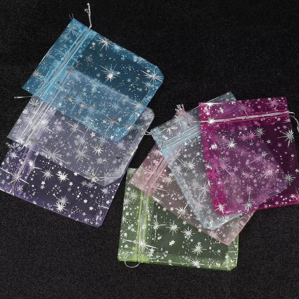 10Pcs Transparent Drawstring Gifts Bag Wedding Christmas Candy Gift Bags Jewelry Storage