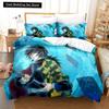 Fashion 3D Print Cartoons Demon Slayer Bedding Sets Duvet Cover Set With Pillowcase Twin Full Queen King Bedclothes Bed Linen