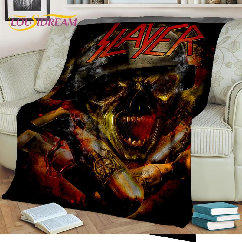 Rock Heavy Metal Slayer Band Blanket,Soft Throw Blanket for Home Bedroom Bed Sofa Picnic Travel Office Rest Cover Blanket Kids
