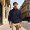 Men's Casual Loose Solid Color Outdoor Stand Up Collar Zipper Long Sleeved Texture Sports Sweatshirt