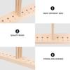 EXCEART Extended Wooden Bow Maker for Ribbon, Wreaths, Christmas, New Year Decorations, Corsages, Holiday Wreaths; Wooden, Adjustable, 15 Holes, 3