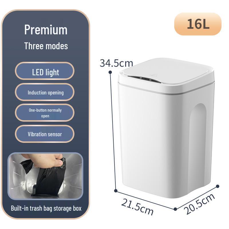 Automatic Smart Induction Trash Can for Home – Large Capacity for Living Room, Kitchen, Bathroom