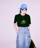 QUTON Purple Brush Oversized Heavy Short Sleeve T-Shirt