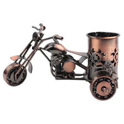 Vintage Motosiklet Modeli Motosiklet Kalem Tutucu Stand Süsler Ofis Ev Masaüstü Dekoru