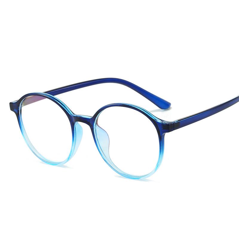 Korean Fashion Style Women's Glasses Round Shape Blue Light Blocking Glasses Frames  Female Eyeglasses