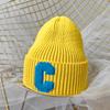 Korean Version Simple Large C Letter Wool Hat Autumn Hat Women New Age Reduction Warm Ear Protection Knit Hat Winter Student