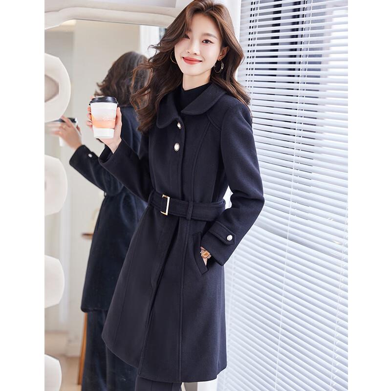Women's Elegant Wool Blend Mid-length Coat