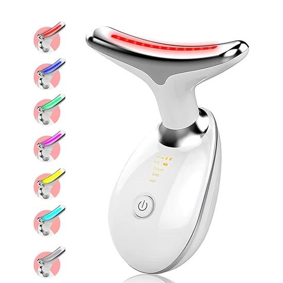 Face and Neck Massager Tool for Skin Tightening,  Anti-Aging, Portable Rechargeable Beauty Device (7 in 1, Multicolor)