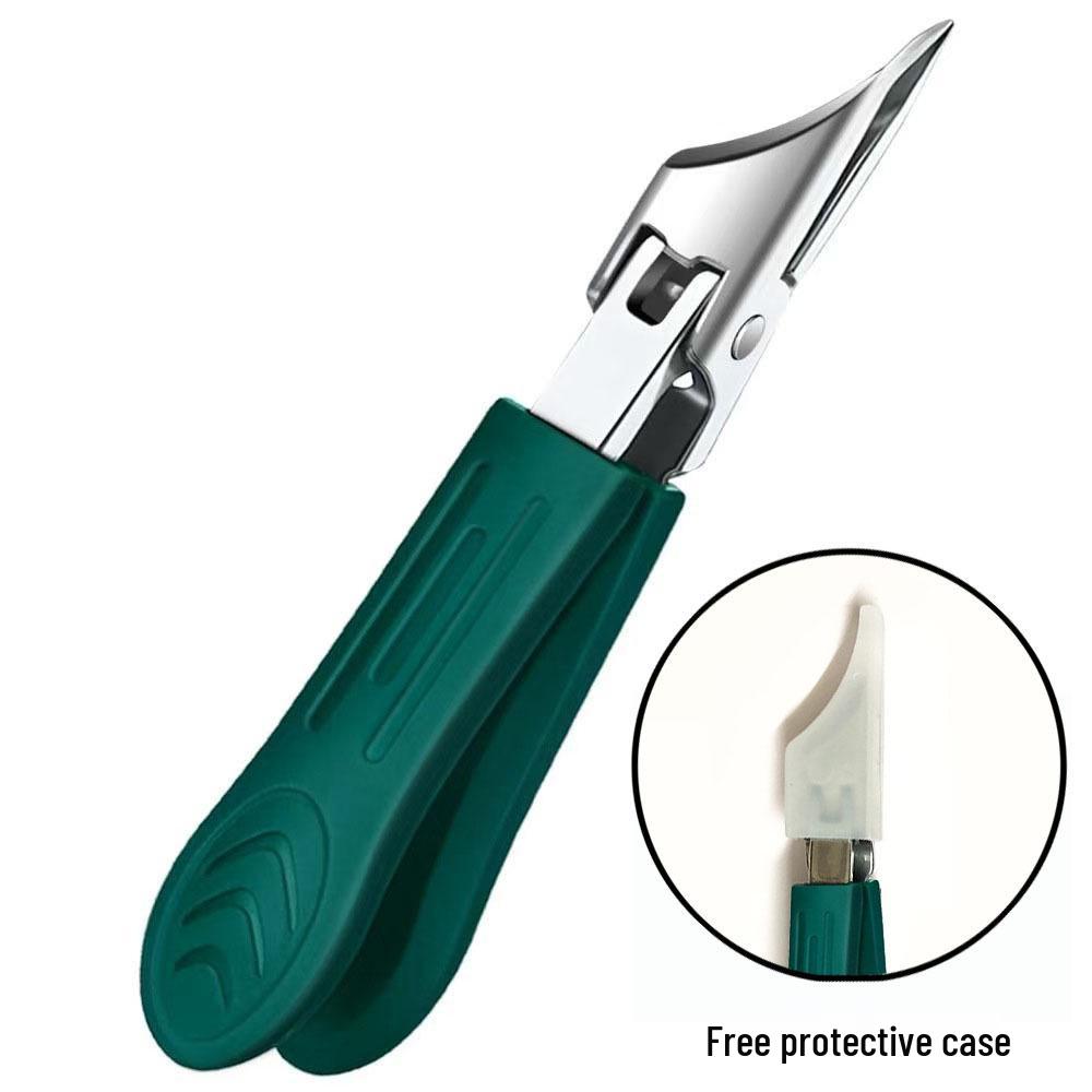 Large Anti-Splash Angled Nail Clippers for Thick Toenails - Beak Shape Design