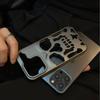Luxury Skeleton Skull Case for iPhone 16 11 12 13 14 15 Pro Max Phone Shockproof Back Cover Camera Full Protect Hollow Funda