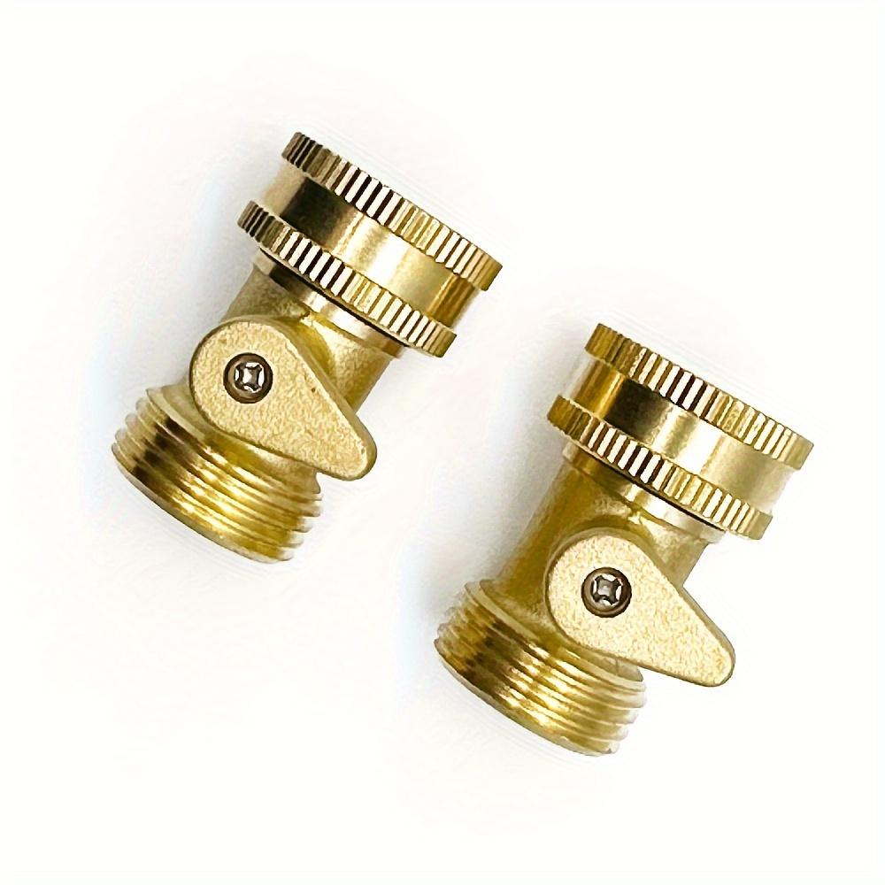 1pc/2pcs Single-way Brass Closure Valve, Garden Ball Valve Faucet Garden Hose Closure Valve Garden Water Hose Connector