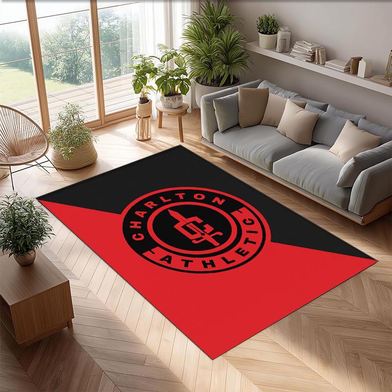 Tappeto Morbido Antiscivolo per Interni con Motivo Calcio Charlton Athletic FC Tappetino Decorativo Sportivo per Camera da Letto