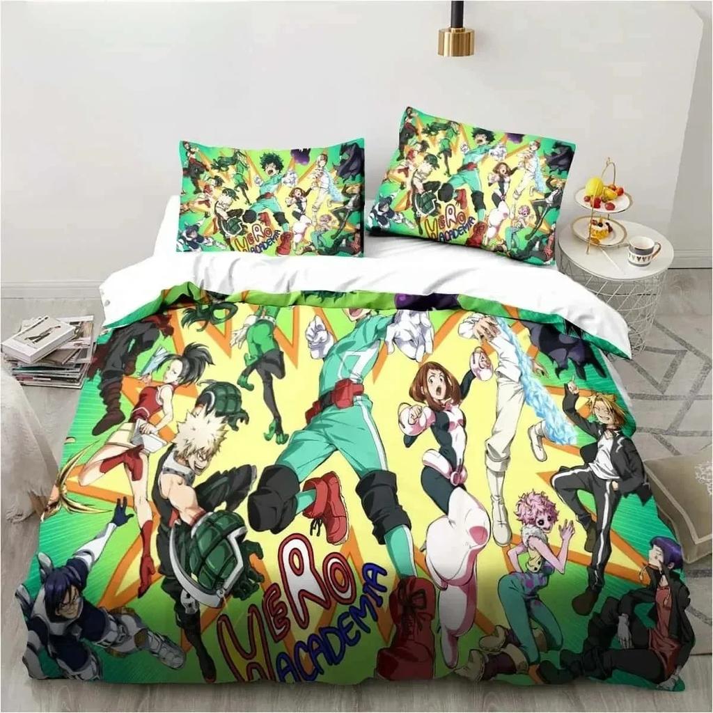 3D Print Bedding Gift Anime My Hero Academia Bedding Set Single Twin Full Queen King Size Bed Set Adult Kid Bedroom Home Textile
