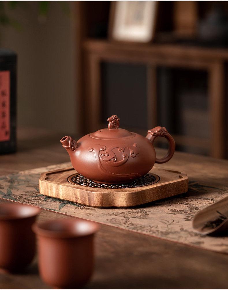 Zini Purple Clay Teapot: Handmade High-End Chinese Ceramic Gongfu Tea Brewing Pot