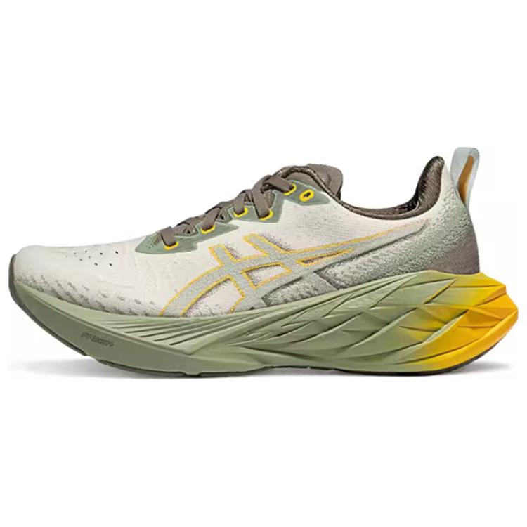 Asics Novablast 4 Cushioning Rebound Durable Breathable Support Low Top Running Shoes Men Sneaker Yellow Green 1011B997-020