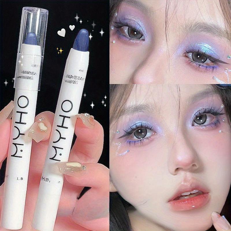 Glitter Chameleon Pink Eye Shadow Pen Lying Silkworm Highlighter Eye Head Brightening White Pearlescent Eyeliner Pencil Makeup