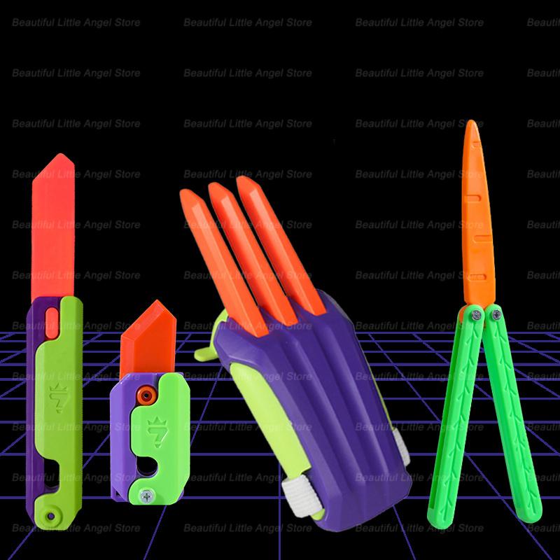 

Нові 3D Морква Гравітаційна Кігтева Іграшки-Фітджети Декомпресійна Картка-Натискалка Іграшка Антистрес Мила Ріпа Ніж Зняття Стресу Хлопчик Круті Іграшки Подарунок