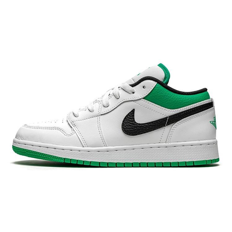 (GS) Air Jordan 1 Low White Lucky Green Kids 553560-129 EU 36
